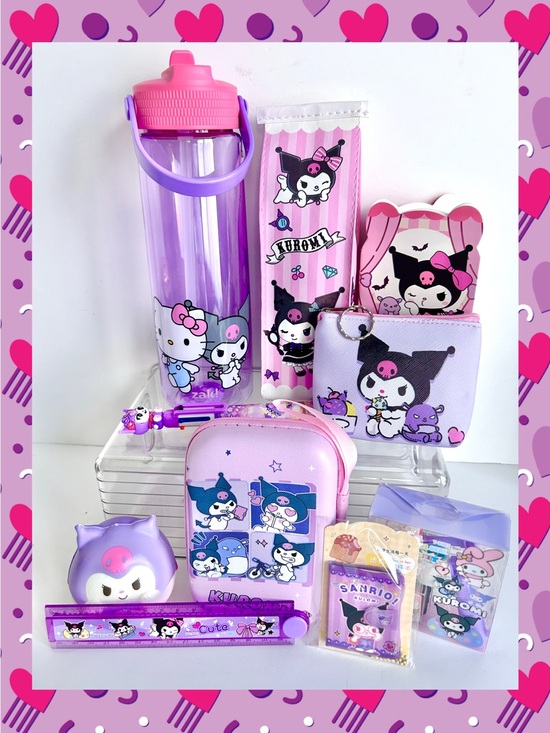 Kuromi Accessories - 💜(KUR341) Kuromi Adorable 10-Piece Fun Bundle!